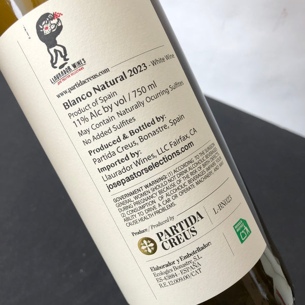 2023 Partida Creus 'BN' Blanco Natural, Catalonia, Spain