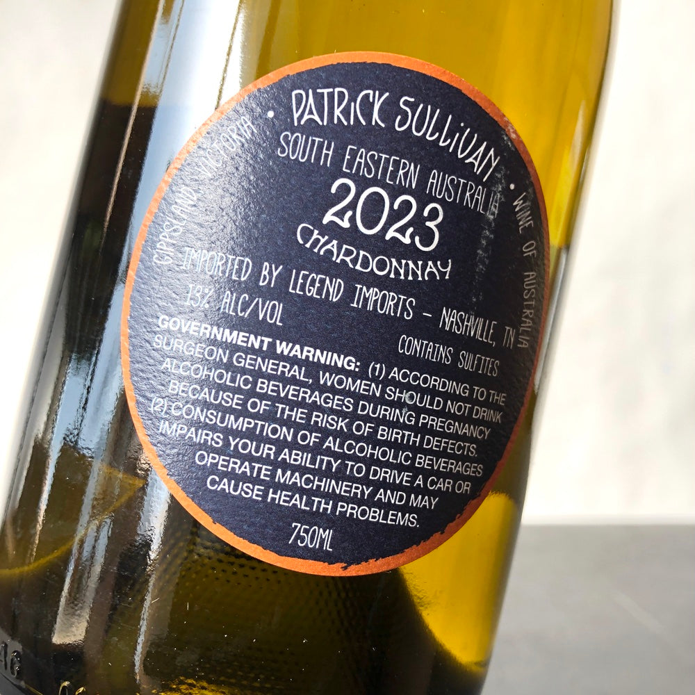 2023 Patrick Sullivan Chardonnay, South East Australia, Australia