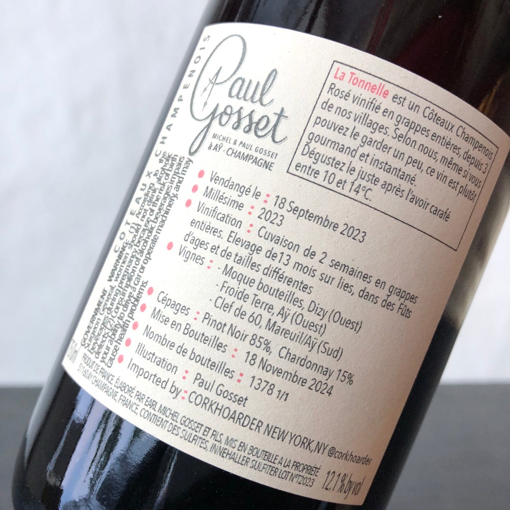 2023 Paul Gosset 'La Tonnelle' Coteaux Rouge, Champagne, France