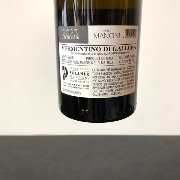 2023 Piero Mancini Vermentino di Gallura DOCG, Sardinia, Italy