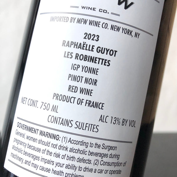 2023 Raphaelle Guyot, Les Robinettes Pinot Noir, Yonne, France