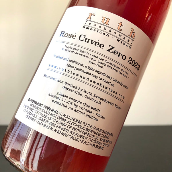 2023 Ruth Lewandowski Rosé Cuvee Zero, California