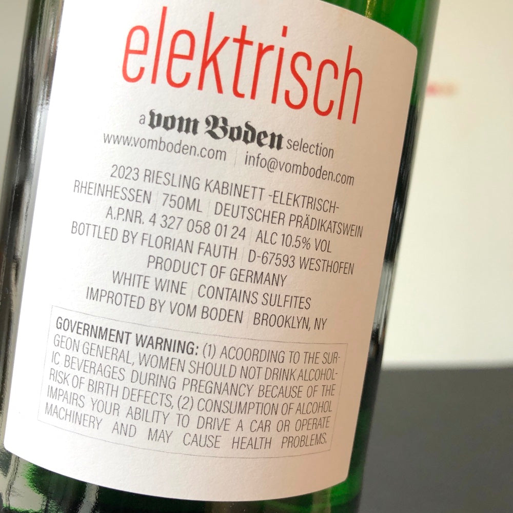 2023 Seehof Elektrisch Riesling Kabinett, Rheinhessen, Germany