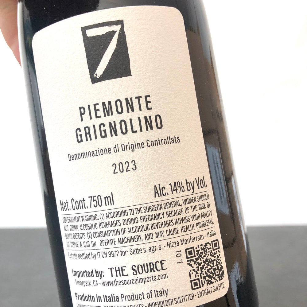 2023 Sette, Grignolino Piemonte Piedmont, Italy