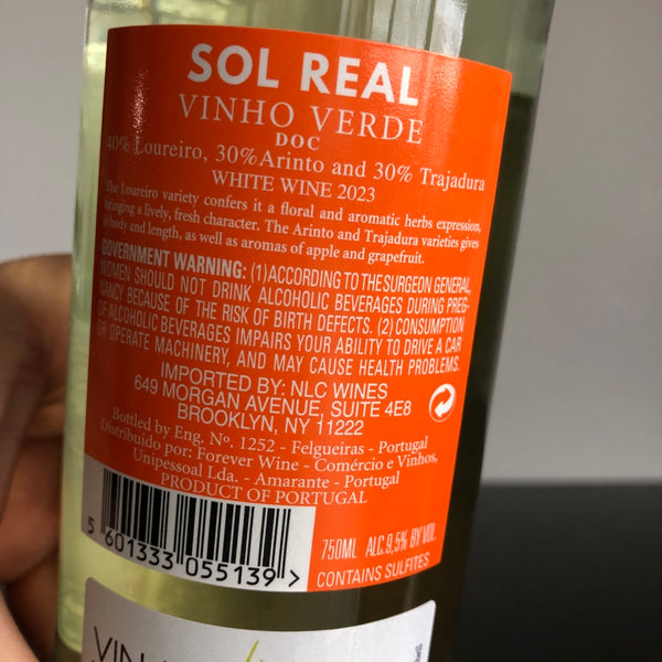 2023 Sol Real Vinho Verde, Portugal