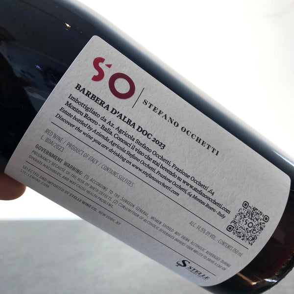 2023 Stefano Occhetti Barbera d'Alba, Piedmont, Italy