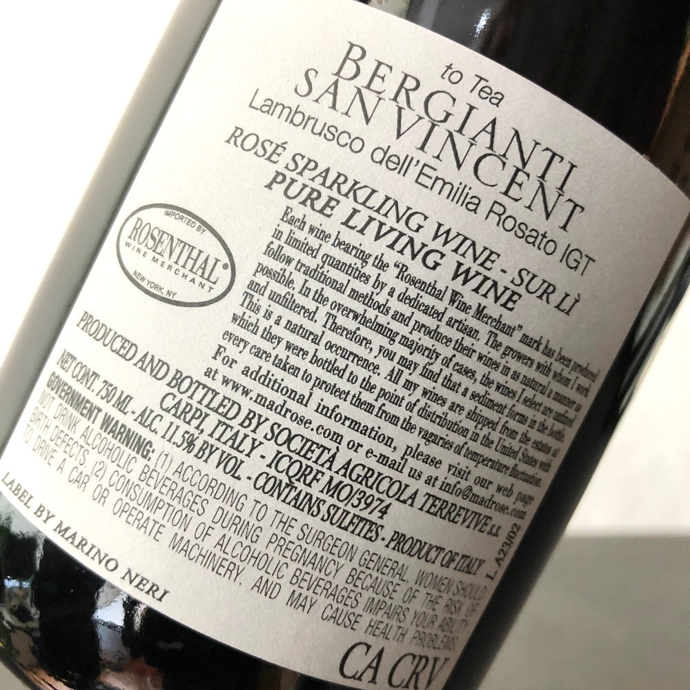 2023 Terrevive "Saint Vincent" Rosato Frizzante, Emilia-Romagna, Italy