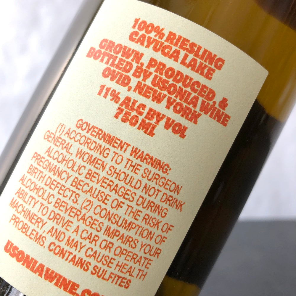 2023 Usonia New Suns Riesling Cayuga Lake, New York, USA