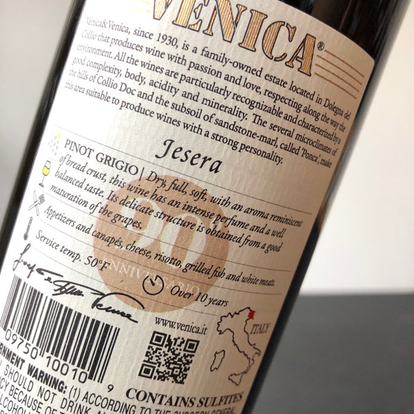 2023 Venica & Venica Pinot Grigio 'Jesera' Collio, Friuli-Venezia Giulia, Italy