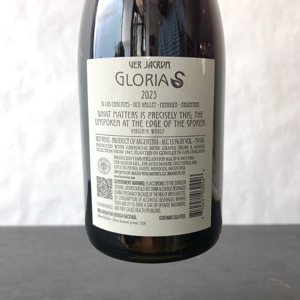 2023 Ver Sacrum Gloria Garnacha, Los Chacayes, Argentina