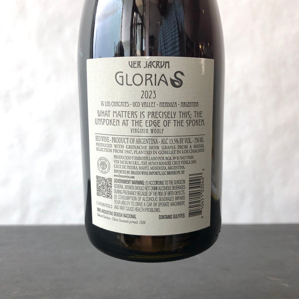 2023 Ver Sacrum Gloria Garnacha, Los Chacayes, Argentina