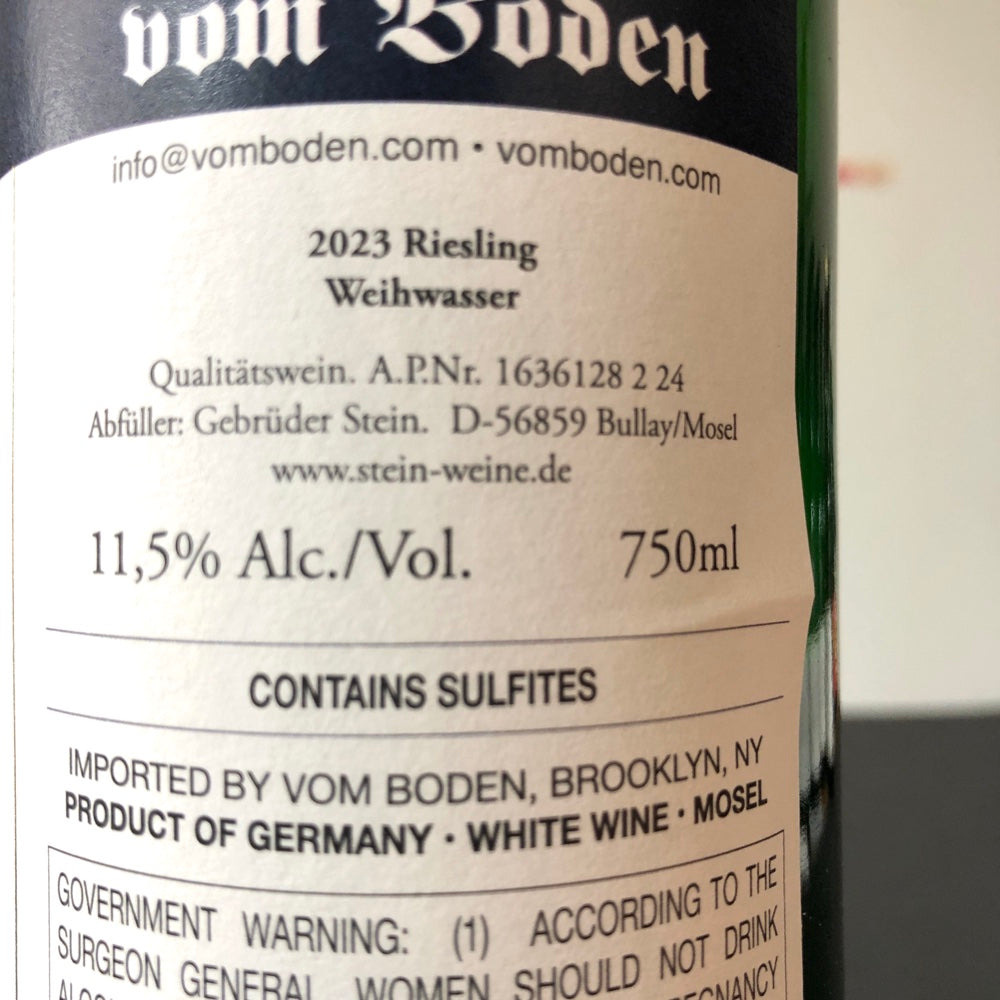 2023 Wein-Erbhof Stein Weihwasser Riesling Feinherb Mosel, Germany