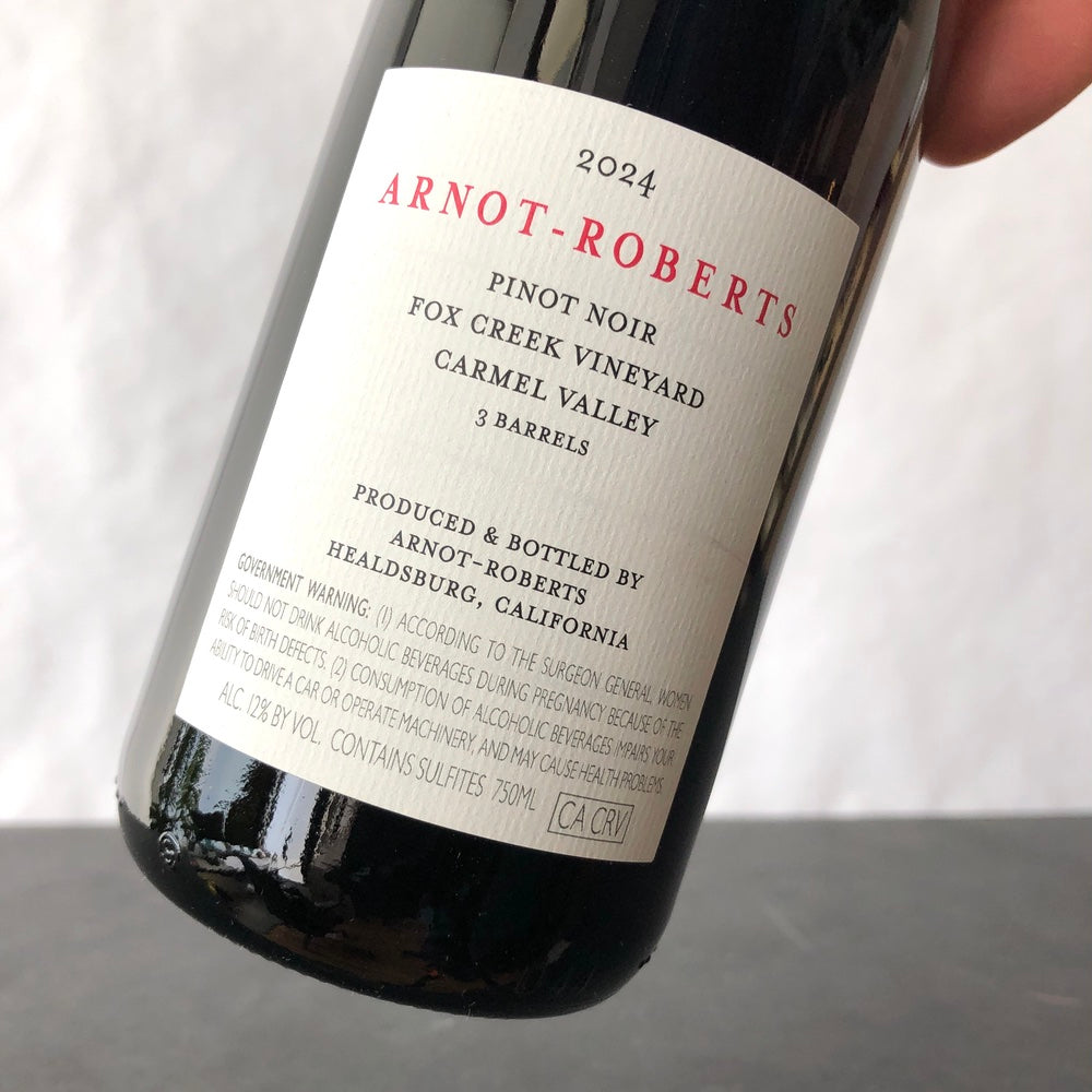 2024 Arnot-Roberts Fox Creek Vineyard Pinot Noir Carmel Valley, USA