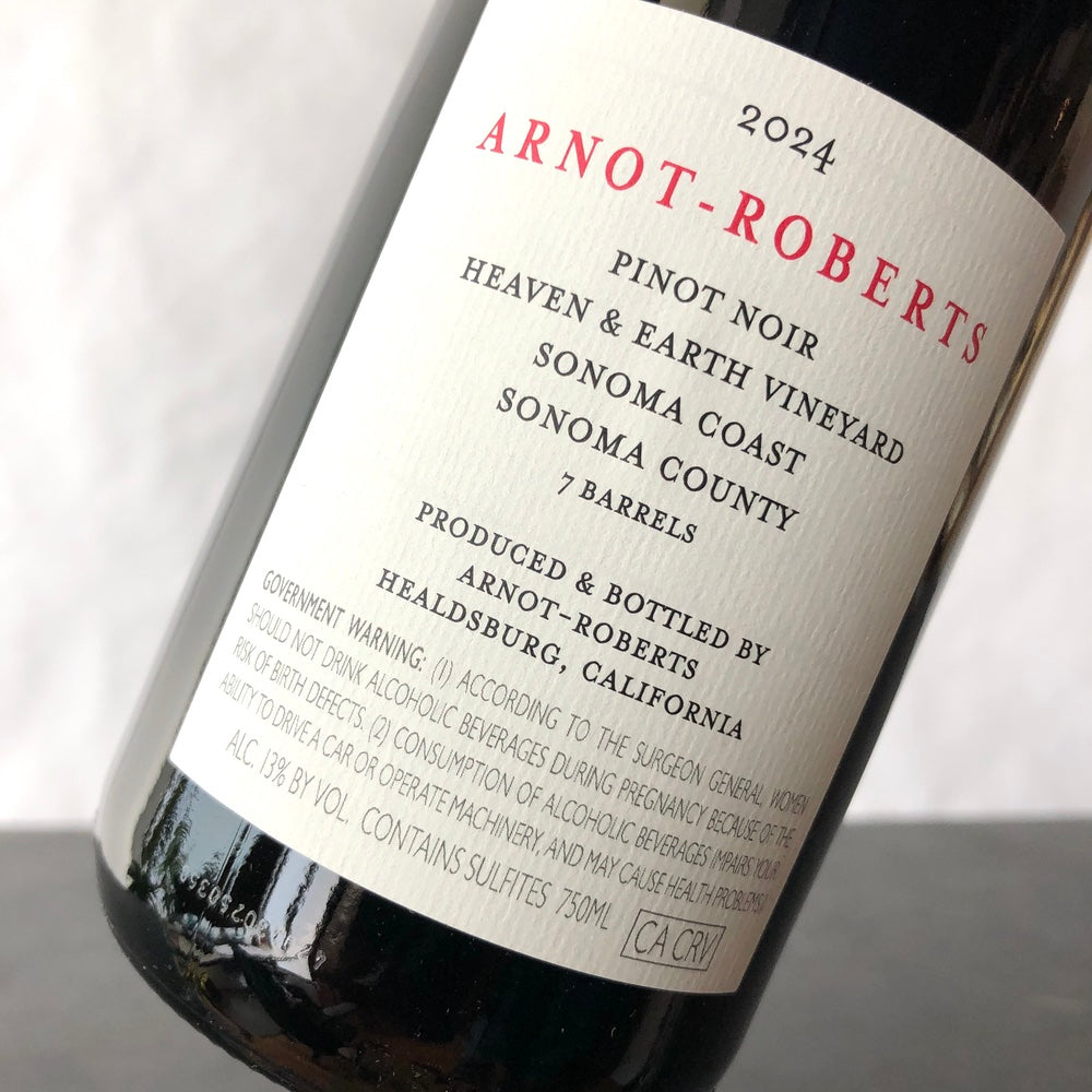 2024 Arnot-Roberts Heaven and Earth Vineyard Pinot Noir Sonoma Coast, USA