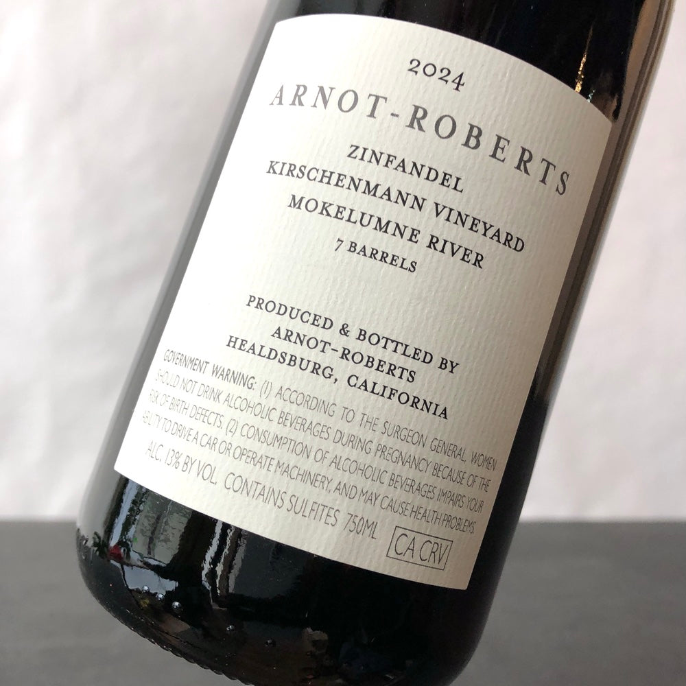 2024 Arnot-Roberts Kirschenmann Vineyard Zinfandel, Lodi, California