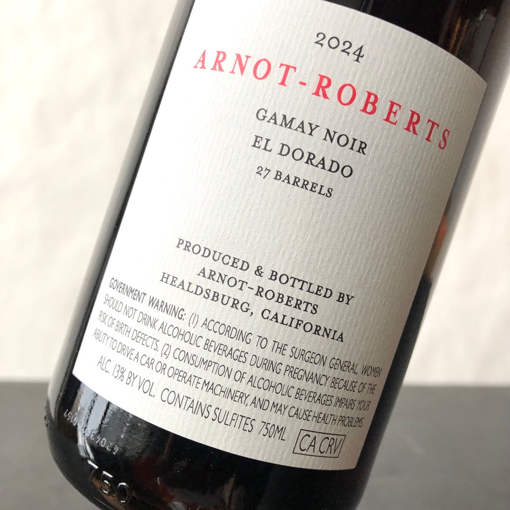 2024 Arnot-Roberts Witters Vineyard Gamay Noir El Dorado