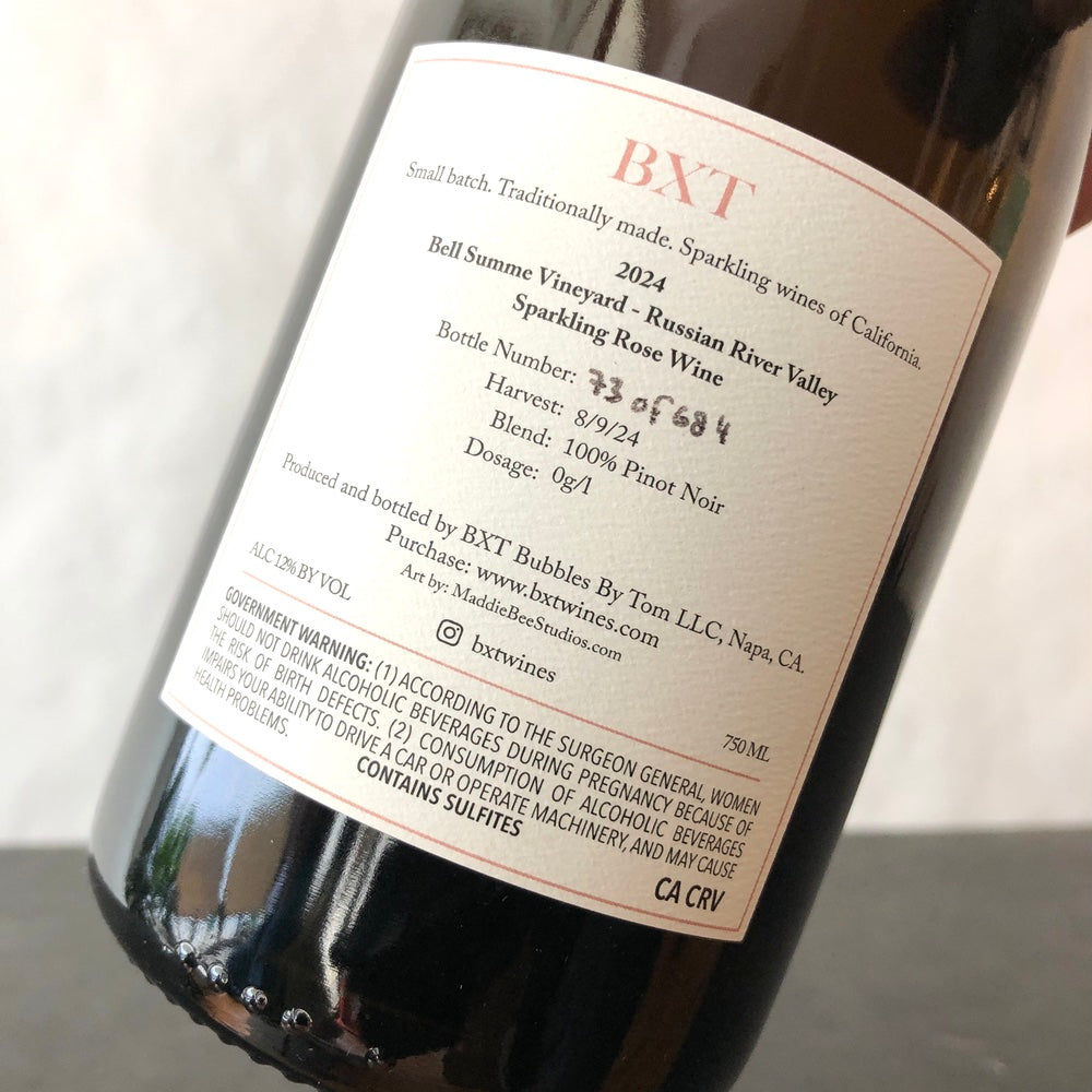 2024 BXT Wines,Bell Summe Vineyard Sparkling Rose, California, USA