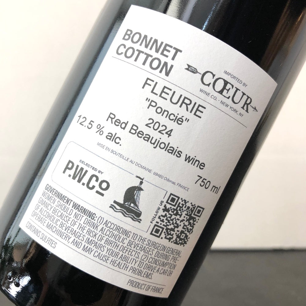2024 Bonnet Cotton Fleurie Poncie, Beaujolais, France
