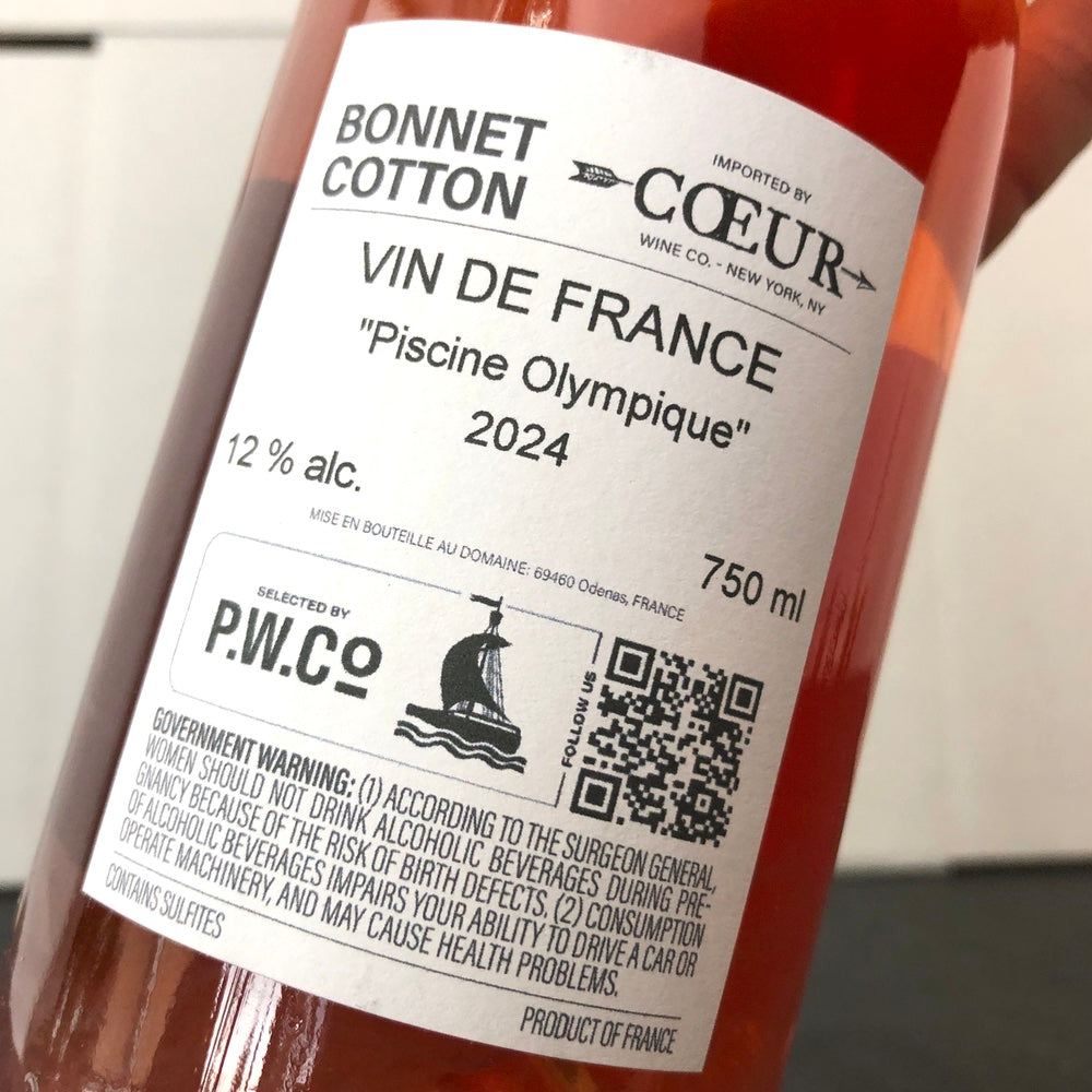 2024 Bonnet Cotton 'Piscine Olympique', Vin de France