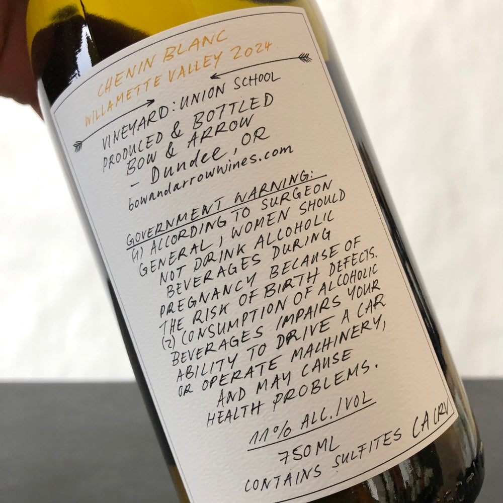 2024 Bow & Arrow Union School Willamette Valley Chenin Blanc Willamette Valley, USA