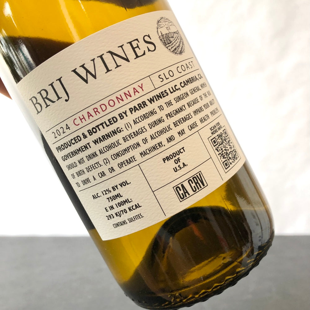 2024 Brij Wines Chardonnay San Luis Obispo Coast, USA