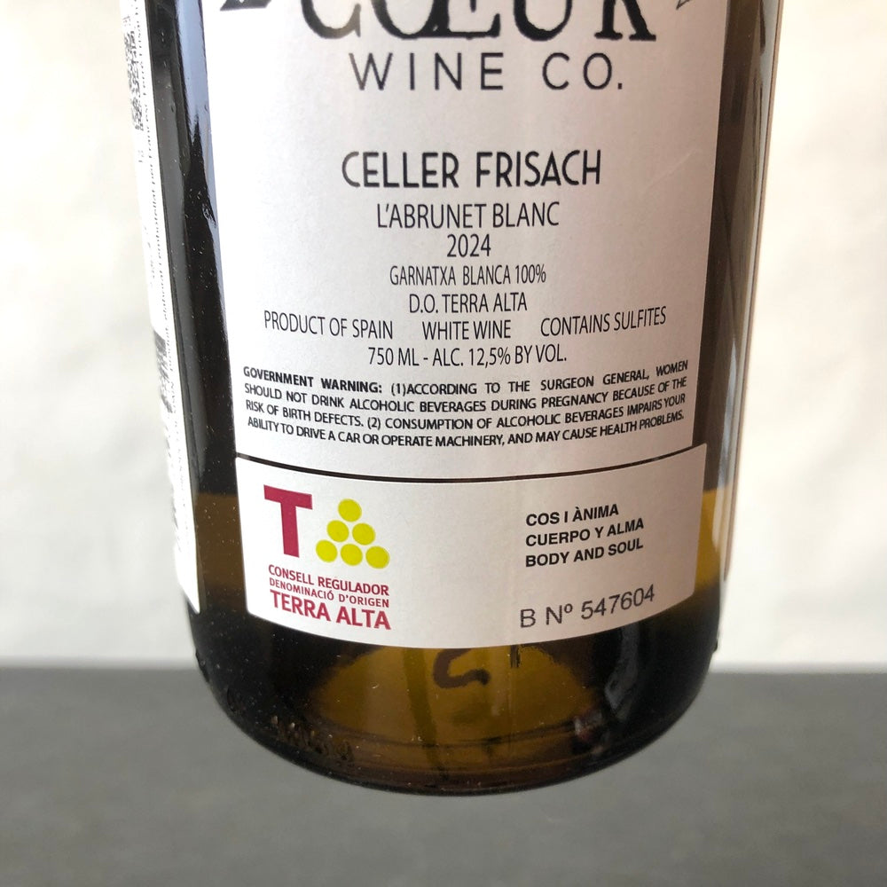 2024 Celler Frisach ‘L’Abrunet’ Blanc, Terra Alta, Spain