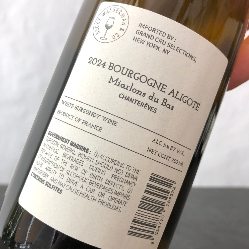 2024 Chantereves, Bourgogne Aligote Miarlons du Bas, Burgundy, France