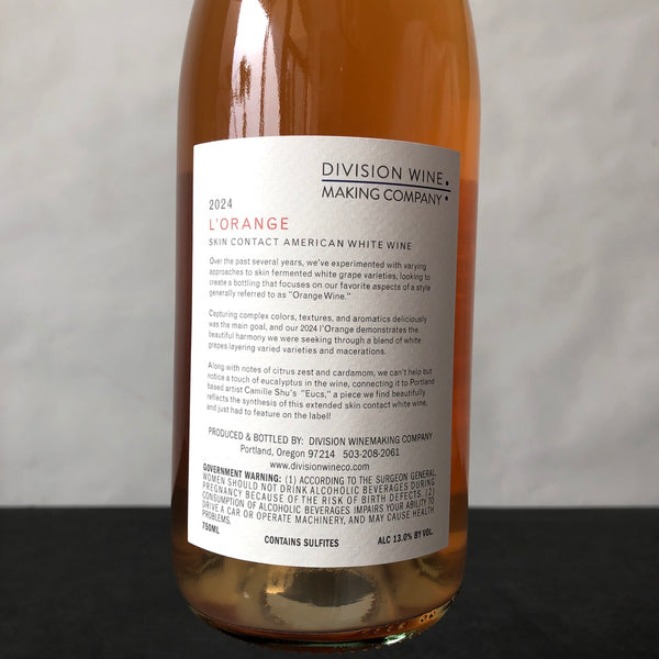 2024 Division Wine Making Company L'Orange, Oregon, USA