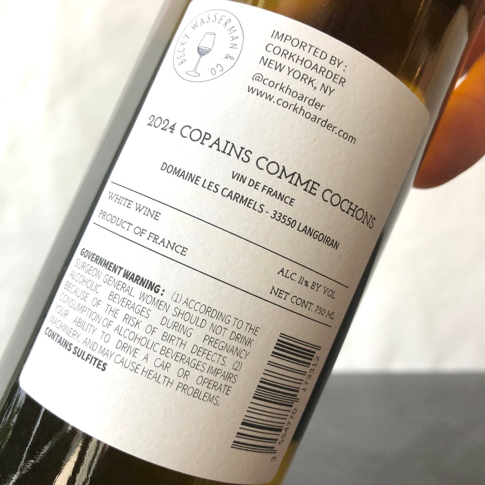 2024 Domaine Les Carmels 'Copains Comme Cochons' Blanc de Noir, Bordeaux, France