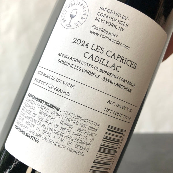 2024 Domaine les Carmels 'Les Caprices' Cadillac Cotes de Bordeaux, France