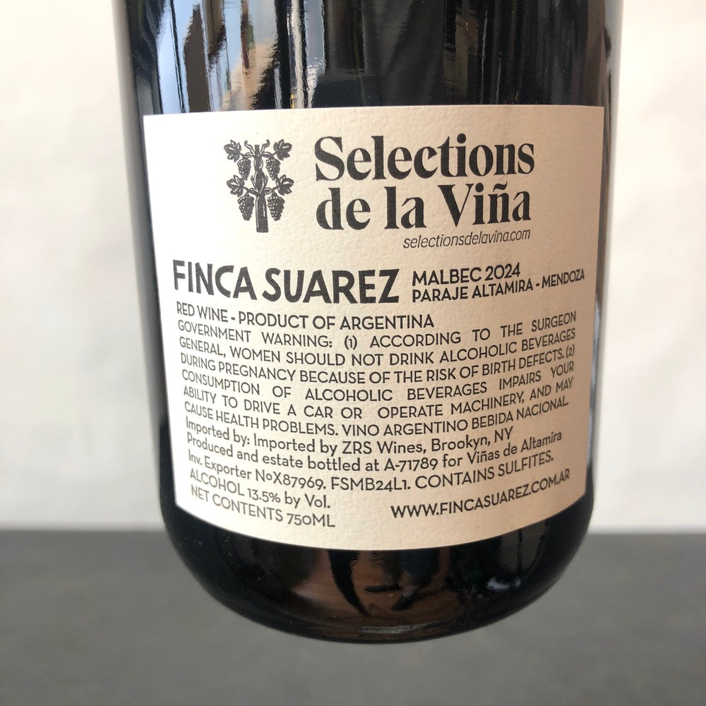 2024 Finca Suarez, Malbec de Parcela Paraje Altamira, Argentina