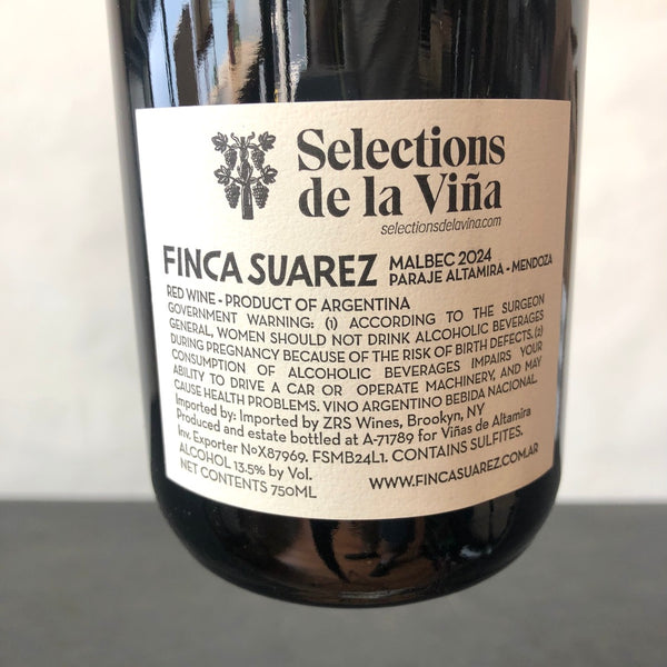 2024 Finca Suarez, Malbec de Parcela Paraje Altamira, Argentina