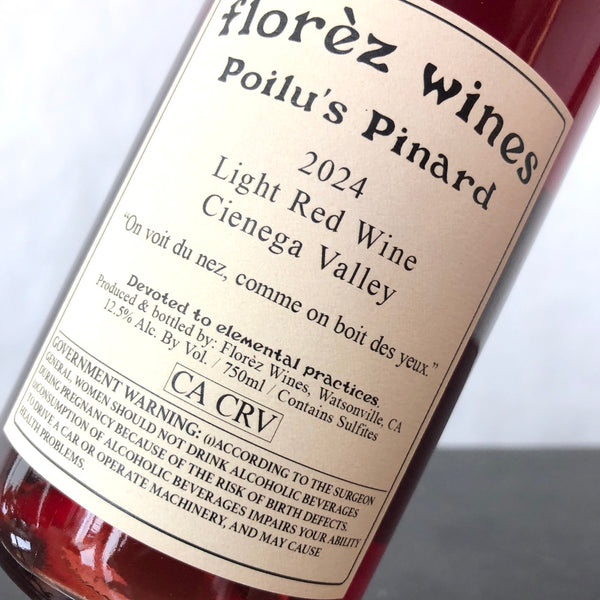 2024 Florez Wines Poilu's Pinard, California, USA
