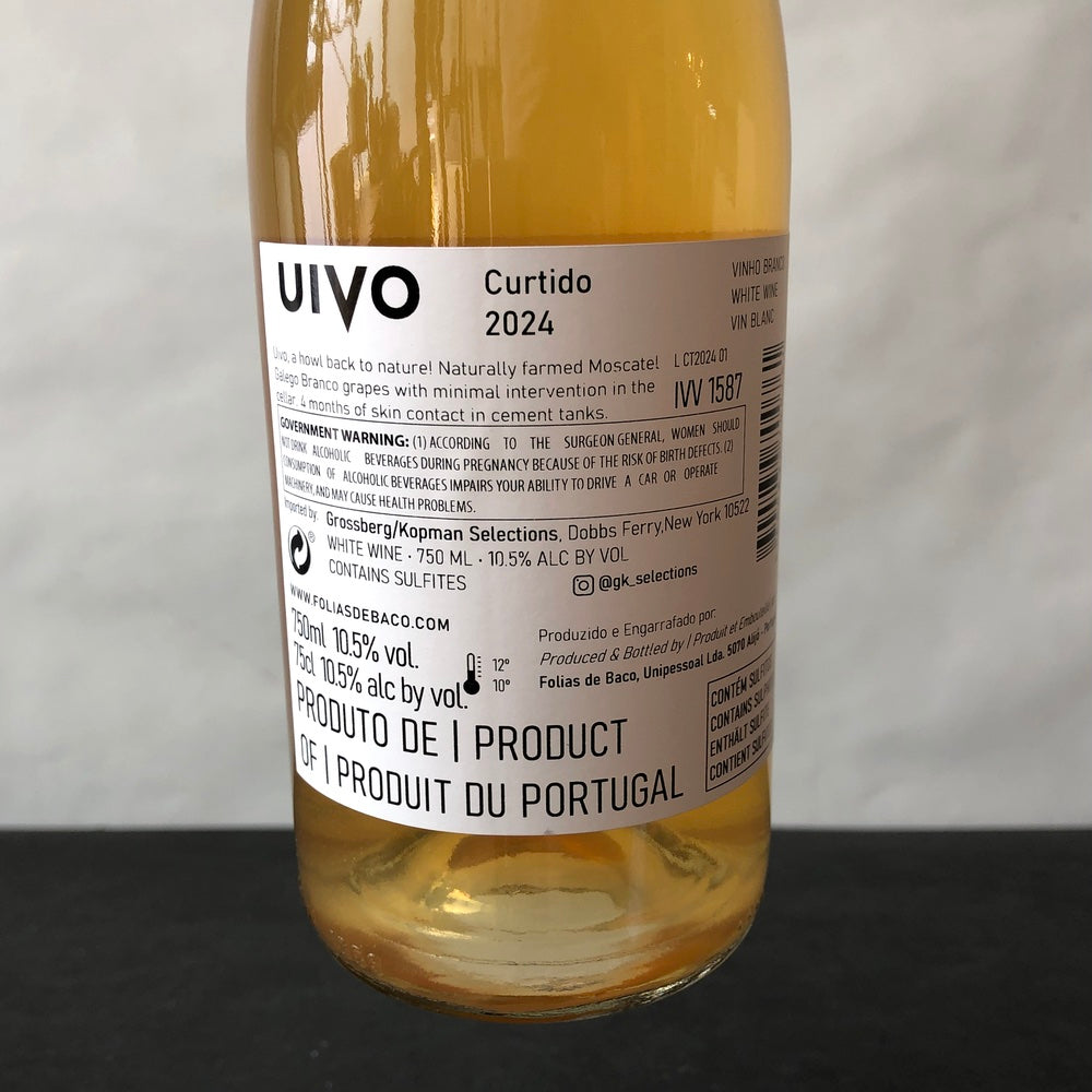 2024 Folias de Baco 'Uivo' Curtido Branco, Douro, Portugal