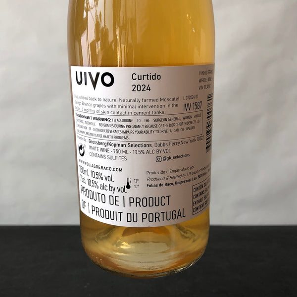 2024 Folias de Baco 'Uivo' Curtido Branco, Douro, Portugal