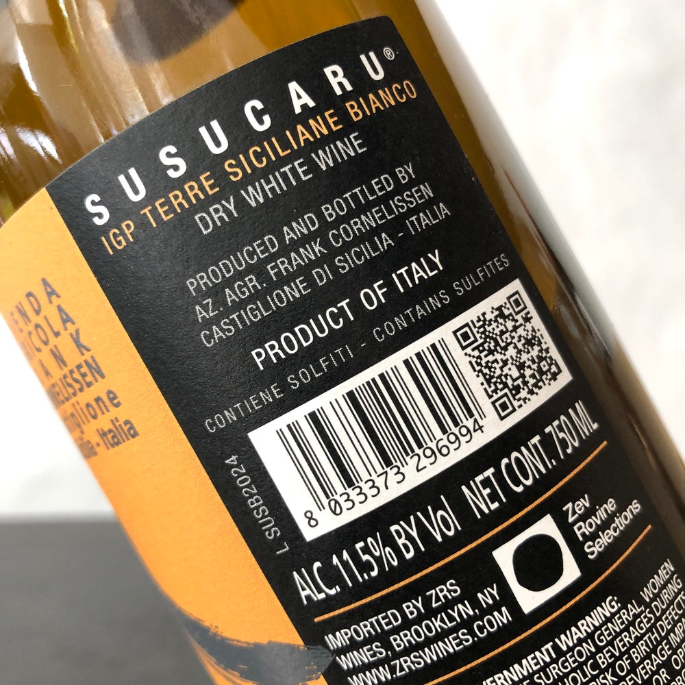2024 Frank Cornelissen, Susucaru Terre Siciliane Bianco IGT, Sicily, Italy