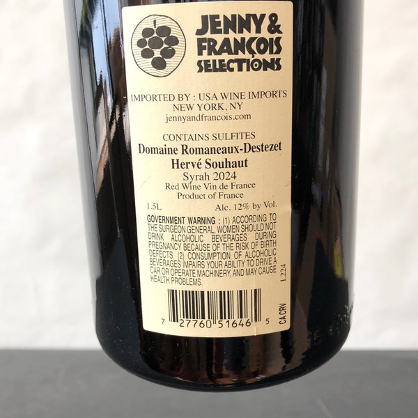 2024 Herve Souhaut Domaine Romaneaux-Destezet, Syrah IGP, Ardeche, France  1.5L Magnum