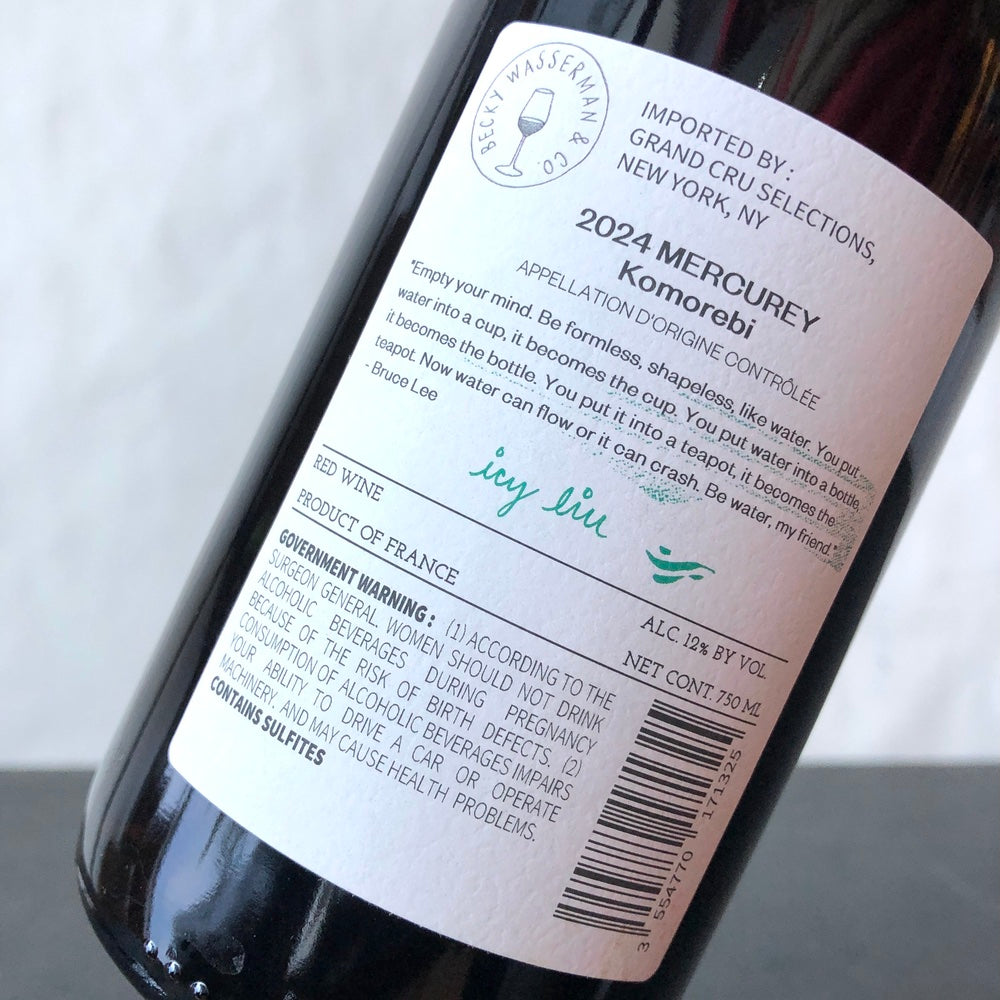 2024 Icy Liu Mercurey 'Komorebi' Rouge, Cote Chalonnaise, France