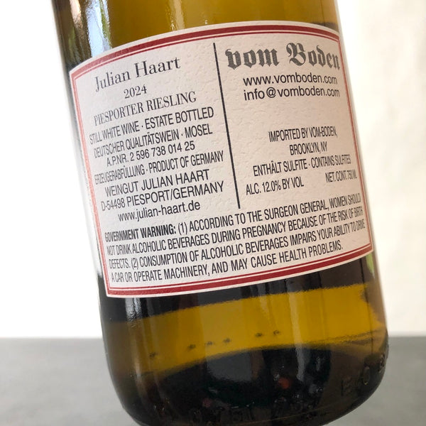 2024 Julian Haart Piesporter Riesling, Mosel, Germany