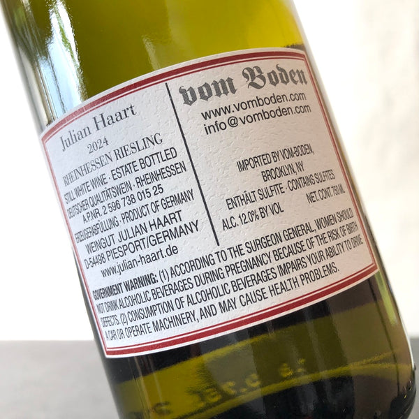 2024 Julian Haart Rote Erden Riesling, Rheinhessen, Germany
