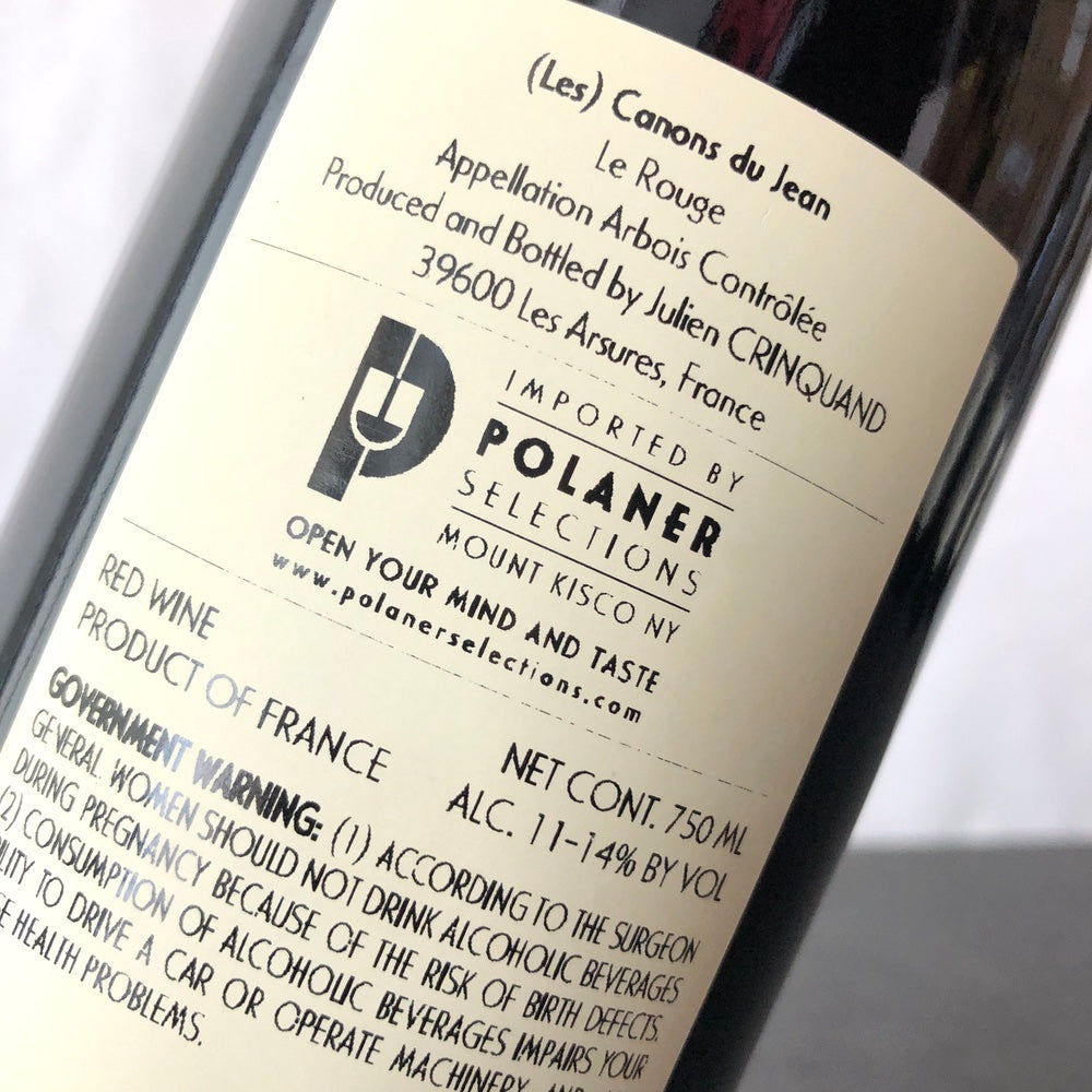 2024 Julien Crinquand 'Les Canons du Jean' Arbois  Le Rouge [PN/TR/PS] , Jura, France