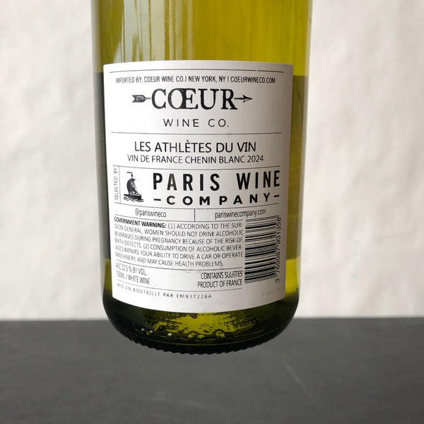 2024 Les Athletes du Vin Touraine Chenin Blanc Loire, France