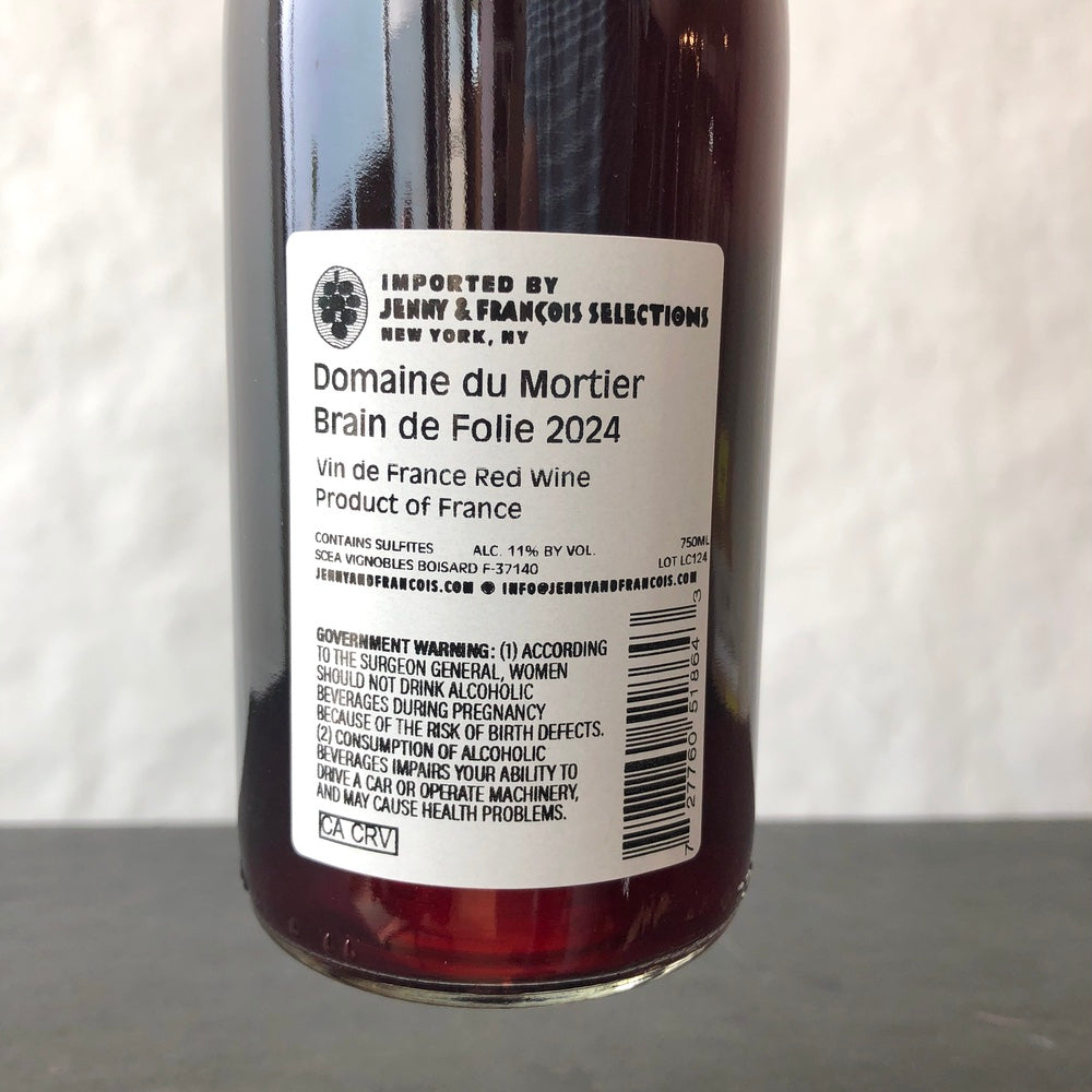 2024 Les Vignes du Mortier 'Brain de Folie' Loire, Vin de France