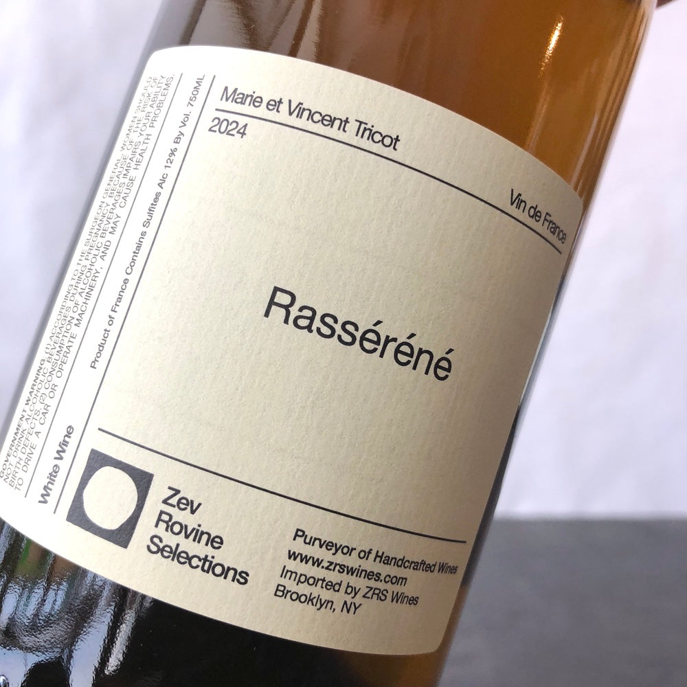 2024 Marie & Vincent Tricot 'Rasserene' Blanc, Vin de France