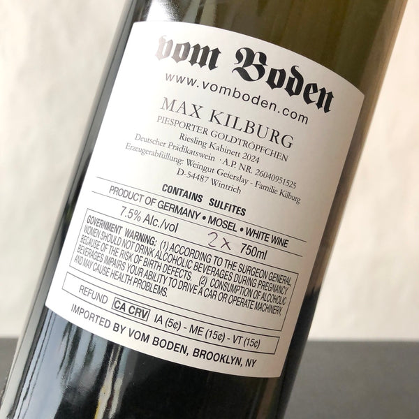 2024 Max Kilburg Goldtropfchen Riesling Kabinett, Mosel, Germany 1.5L Magnum