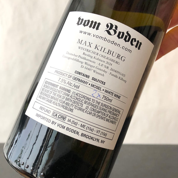 2024 Max Kilburg Ohligsberg Riesling Kabinett, Mosel, Germany 1.5L Magnum
