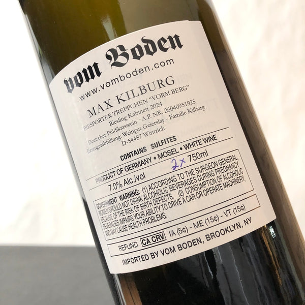 2024 Max Kilburg Treppchen Vorm Berg Riesling Kabinett, Mosel, Germany 1.5L Magnum
