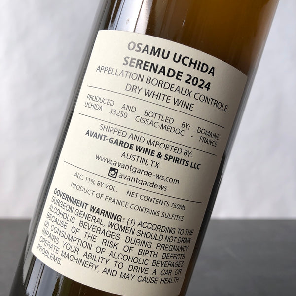 2024 Osamu Uchida Serenade Blanc, Bordeaux, Vin de France