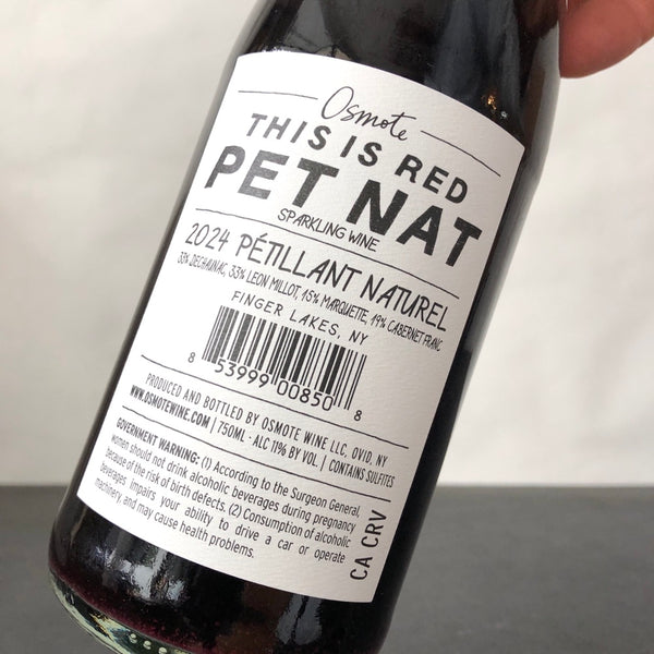 2024 Osmote Petillant Naturel 'This Is Red' Finger Lakes