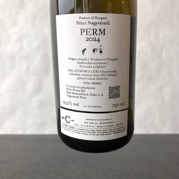 2024 Peter Nagyvaradi 'Perm' Chardonnay, Balatonmelleki, Hungary